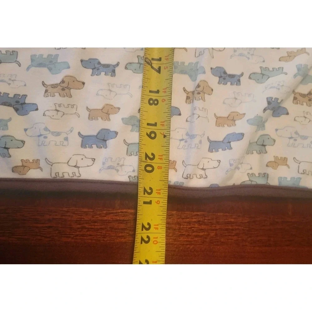 Little Me Puppy Blue/ Brown Unisex Security/ Receiving Blanket 21x27